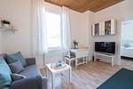 Wohnzimmer - Ferienwohnung "Strandhafer" - Top-Hundeurlaub