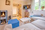 Wohnzimmer - Ferienhaus Herrlichkeit 01 Feriendorf Klein Stresow Rügen - Top-Hundeurlaub