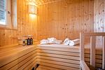 Sauna - Ferienhaus Herrlichkeit 01 Feriendorf Klein Stresow Rügen - Top-Hundeurlaub