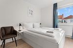 Schlafzimmer - Apartment Joy mit Balkon - Top-Hundeurlaub