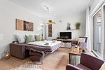 Wohnzimmer - Bungalow Grace mit eingezäunter Terasse - Top-Hundeurlaub