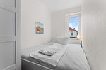 Schlafzimmer - Apartment Hope mit Balkon - Top-Hundeurlaub