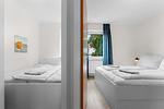 Schlafzimmer - Apartment Hope mit Balkon - Top-Hundeurlaub