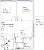 Grundriss - Appartement 2 - Top-Hundeurlaub