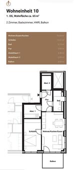 Grundriss - Appartement 10 - Top-Hundeurlaub