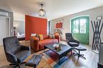 Ferienwohnung Wellenklang Klink - Wohnbereich mit Couch und Sesseln - Wellenklang - Top-Hundeurlaub