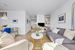 Wohnzimmer - Ferienwohnung Sundowner Olpenitz - Top-Hundeurlaub