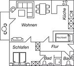 Grundriss - Objekt-Nr. 186 - Strand - Backbord - Top-Hundeurlaub