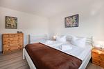 Schlafzimmer - Ferienwohnung Anker nur 350 m zum Strand mit Balkon - Top-Hundeurlaub