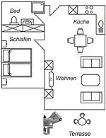 Grundriss - Objekt-Nr. 234 - Priwall - Mecklenburger Landstraße - Top-Hundeurlaub