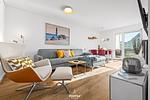 Wohnzimmer - Ferienwohnung Katharina Olpenitz - Top-Hundeurlaub