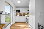 Küche / Küchenzeile - Ferienwohnung Katharina Olpenitz - Top-Hundeurlaub
