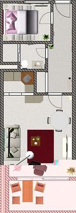 Grundriss - FeWo 4 - Top-Hundeurlaub