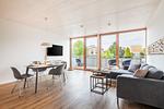 Wohnung Ebbe, Wohnzimmer - Ferienwohnung Ebbe Büsum - Top-Hundeurlaub