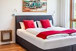 Wohnung Flut, Schlafzimmer 1 - Best Büsum Wohnung Flut – moderne Ferienwohnung mit Balkon - Top-Hundeurlaub