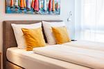 Wohnung Flut, Schlafzimmer 2 - Best Büsum Wohnung Flut – moderne Ferienwohnung mit Balkon - Top-Hundeurlaub