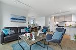 Wohnzimmer - Ferienwohnung Dock 76 Bridge - Penthouse - Top-Hundeurlaub
