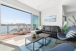 Wohnzimmer - Ferienwohnung Dock 76 Promenade Olpenitz - Top-Hundeurlaub