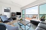 Wohnzimmer - Ferienwohnung Dock 76 Promenade Olpenitz - Top-Hundeurlaub