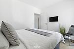 Schlafzimmer - Ferienwohnung Dock 76 Promenade Olpenitz - Top-Hundeurlaub