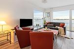 Wohnzimmer - Ferienwohnung Kai 42 Olpenitz - Top-Hundeurlaub