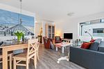 Wohnzimmer - Ferienwohnung Kai 42 Olpenitz - Top-Hundeurlaub