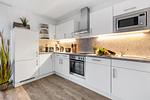 Küche / Küchenzeile - Ferienwohnung Kai 42 Olpenitz - Top-Hundeurlaub