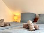 Bett - Ferienhaus Küstenkörbchen - Top-Hundeurlaub