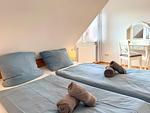 Schlafzimmer - Ferienhaus Küstenkörbchen - Top-Hundeurlaub