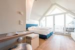 Schlafzimmer - Ferienhaus Hafen27 – Ocean View - Top-Hundeurlaub