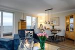 Wohnzimmer - FeWo Seeadler - Sauna, Meerblick, Dachgeschoss - Top-Hundeurlaub