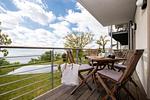 Balkon - FeWo Strandfrieden - Kamin, Sauna, Meerblick - Top-Hundeurlaub