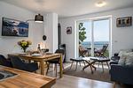 Wohnzimmer - FeWo Hafenliebe - Kamin, Sauna, Meerblick - Top-Hundeurlaub