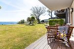 Terrasse - FeWo frische Brise  - Kamin, Meerblick, Sauna - Top-Hundeurlaub