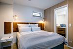Schlafzimmer - FeWo Ostsee Lounge - Meerblick, Sauna, Terrasse - Top-Hundeurlaub