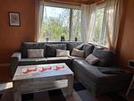 Wohnzimmer mit Sofa im Ferienhaus Hus Björk in Fågelfors – Ferienhaus in Småland für Familien - Hus Björk - Top-Hundeurlaub