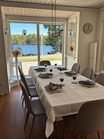 Wohnbereich mit Blick auf See und Wald – Villa Seeblick in ruhiger Lage in Vissefjärda - Villa Seeblick - Top-Hundeurlaub