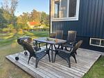 Terrasse am Hus Silverdalen in Småland nahe Astrid Lindgren Welt - Hus Silverdalen - Top-Hundeurlaub