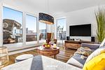 Wohnzimmer - Ferienwohnung Hafen Loft Olpenitz - Top-Hundeurlaub