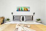 Bett - Ferienwohnung Hafen Loft Olpenitz - Top-Hundeurlaub