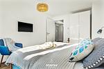 Schlafzimmer - Ferienwohnung Hafen Loft Olpenitz - Top-Hundeurlaub