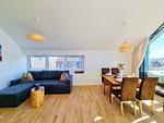 Wohnzimmer - Ferienwohnung "Himmel und Meer" 1. Reihe in Kalifornien - Top-Hundeurlaub
