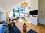 Wohnzimmer - Ferienwohnung "Himmel und Meer" 1. Reihe in Kalifornien - Top-Hundeurlaub