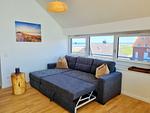Wohnzimmer - Ferienwohnung "Himmel und Meer" 1. Reihe in Kalifornien - Top-Hundeurlaub