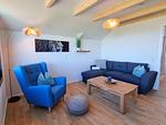 Wohnzimmer - Ferienwohnung "Himmel und Meer" 1. Reihe in Kalifornien - Top-Hundeurlaub
