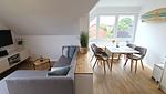 Wohnzimmer - Ferienwohnung "Ostseebude 11" am Schönberger Strand - Top-Hundeurlaub