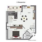 Grundriss Obergeschoss - Wohnung 19 - Top-Hundeurlaub