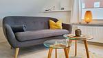 Wohnzimmer - Ferienwohnung "Achtern Diek 3" 1. Reihe an der Ostseeküste - Top-Hundeurlaub