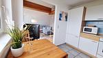 Küche / Küchenzeile - Ferienwohnung "Achtern Diek 4" 1. Reihe an der Ostseeküste - Top-Hundeurlaub