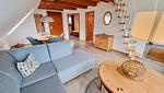 Wohnzimmer - Ferienwohnung "Achtern Diek 4" 1. Reihe an der Ostseeküste - Top-Hundeurlaub